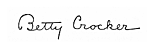 Betty Crocker's signature